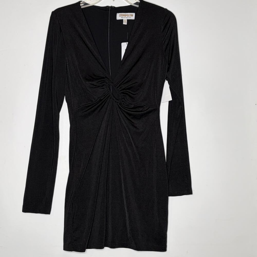 Cosmopolitan Black Long Sleeve Cocktail Dress New XL